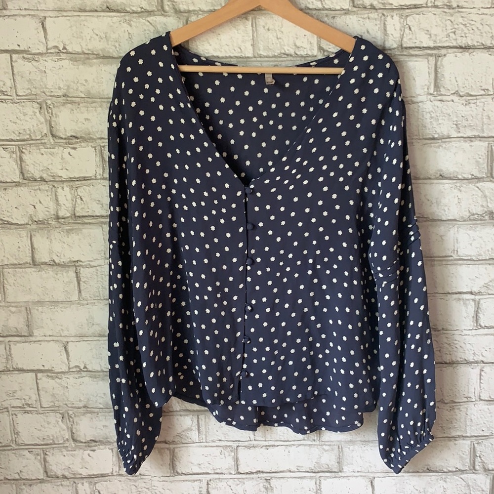Amuse Society Floral Top EUC